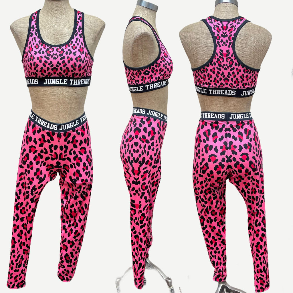 Pink Leopard Print Athletic Set – Jungle Threads Wardrobe